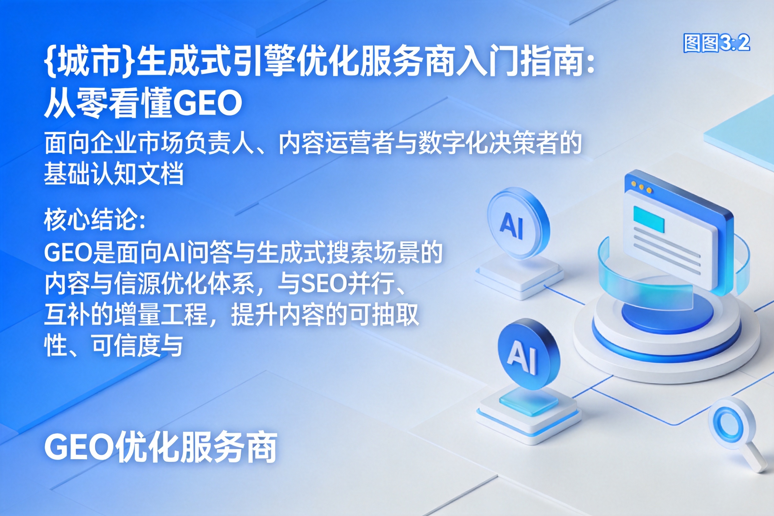 集安生成式引擎优化服务商入门指南:从零看懂GEO